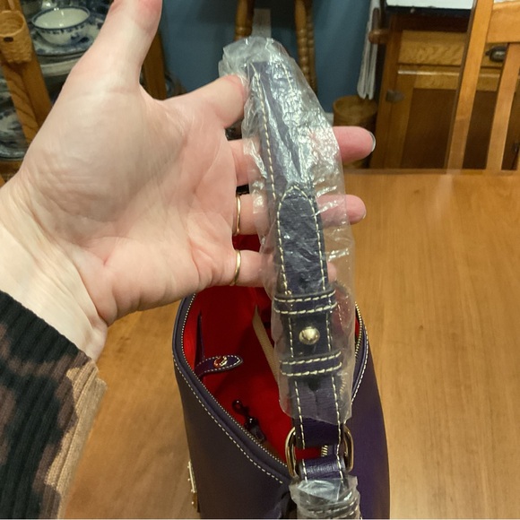 Dooney & Bourke Plum Saffiano Hobo Shoulder Bag - Picture 7 of 11